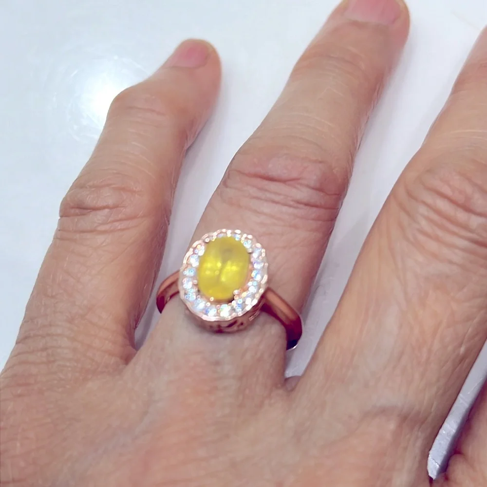 2 Ct Genuine Sapphire 14KGP Ring